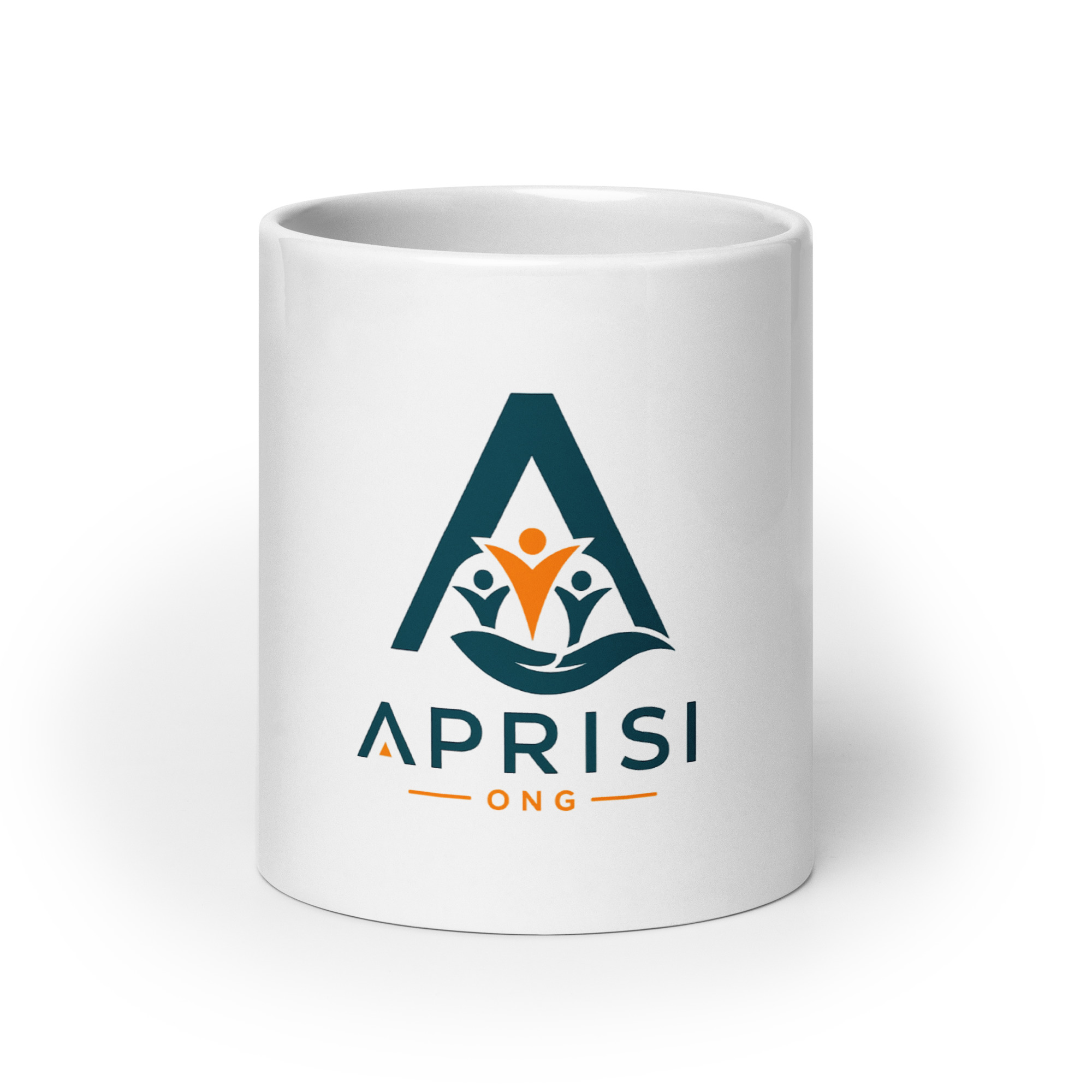 Taza blanca brillante